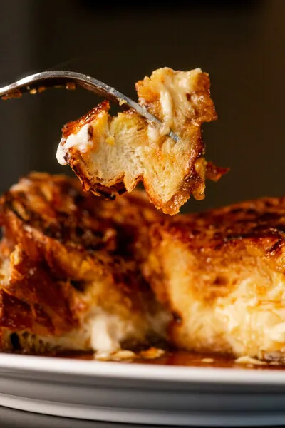 Sky High Mascarpone Stuffed Crème Brûlée French Toast