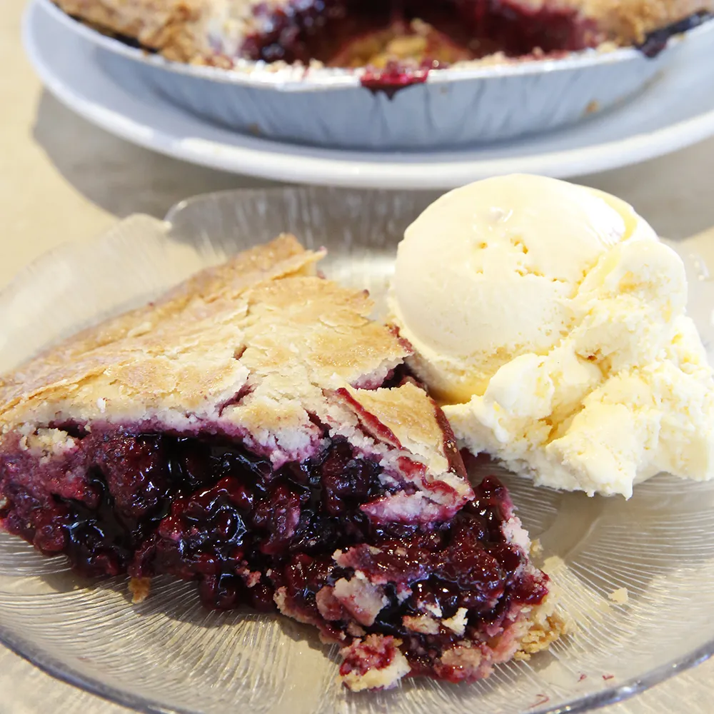 Warm Boysenberry Pie