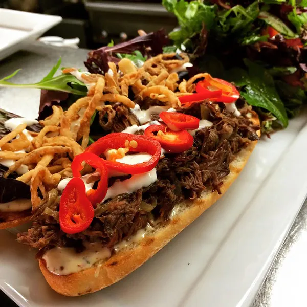 Red Wine Braised Shortrib Sandwich