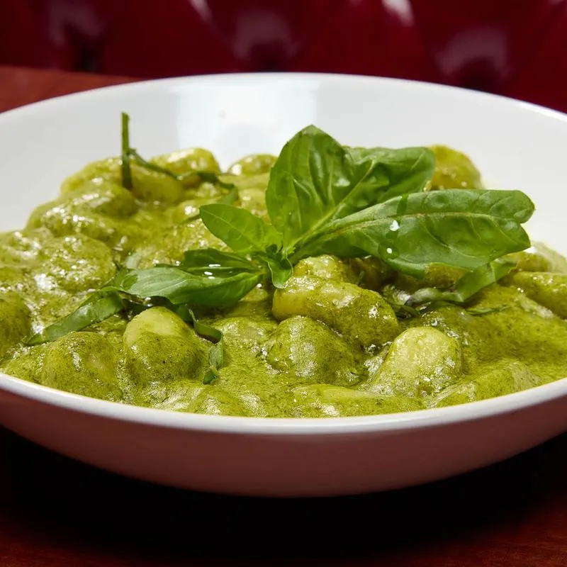 Gnocchi in pesto sauce