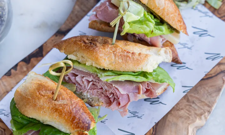 Hand-carved prosciutto with Parmigiano