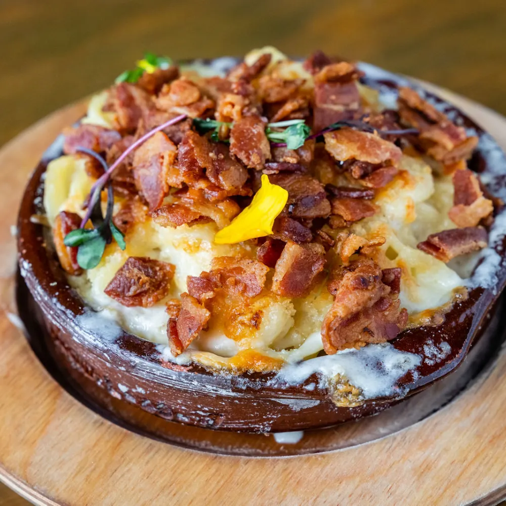 Mac & Manchego Cheese with Truffle Oil