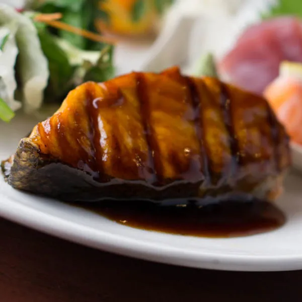 Salmon Teriyaki + Sashimi