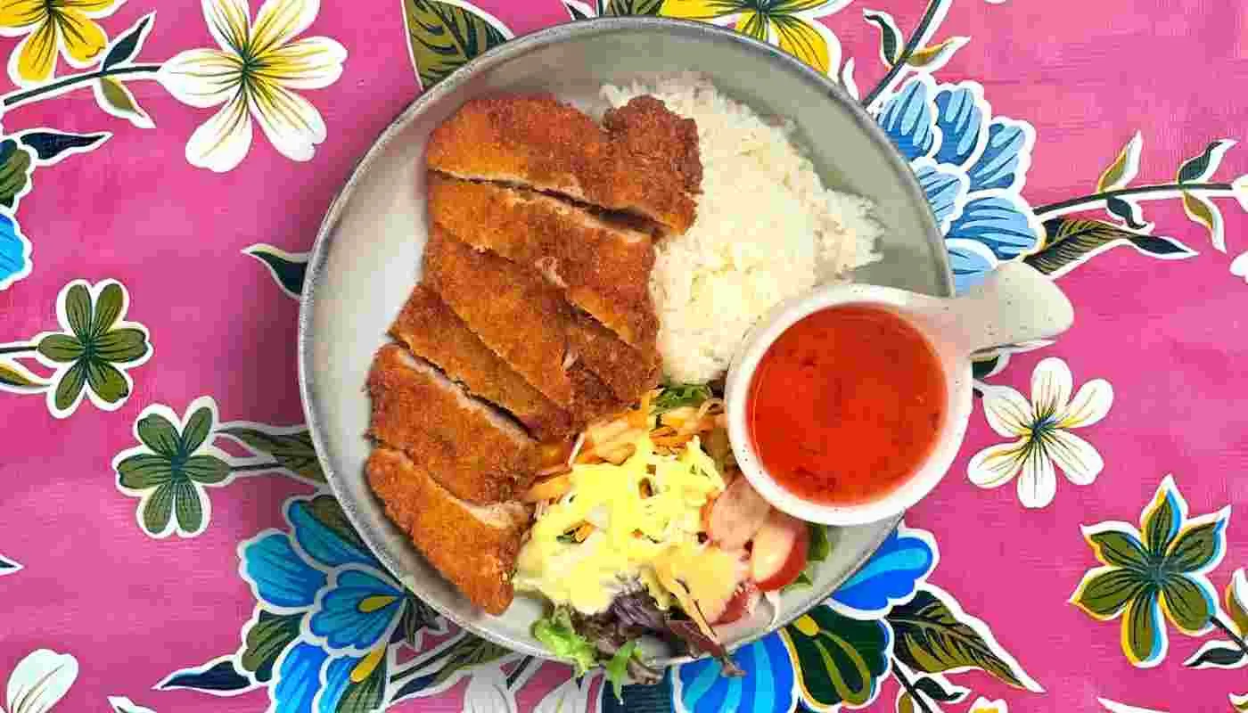 Crispy Salmon Lime Mayo Rice Bowl