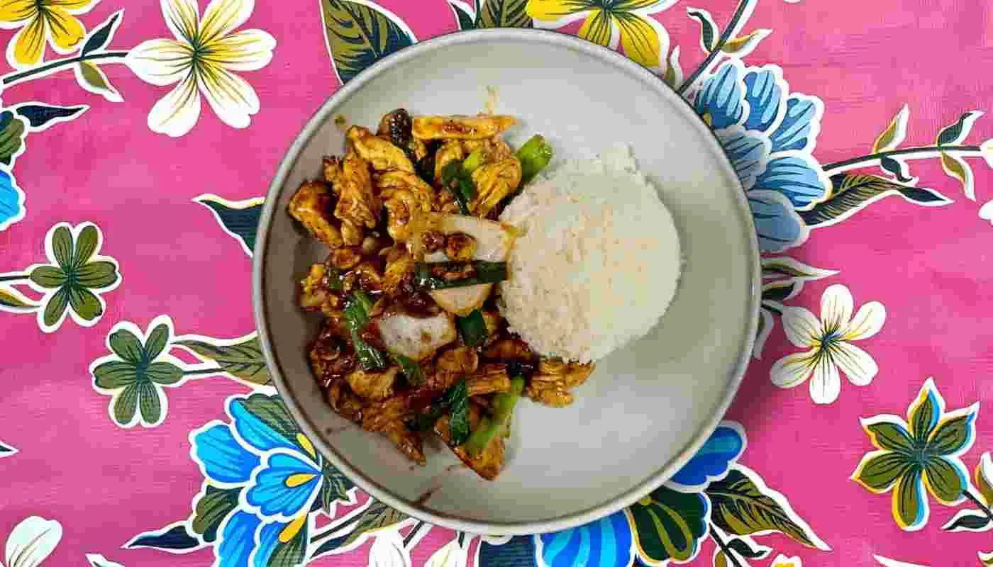 Tofu Garlic Rice Bowl
